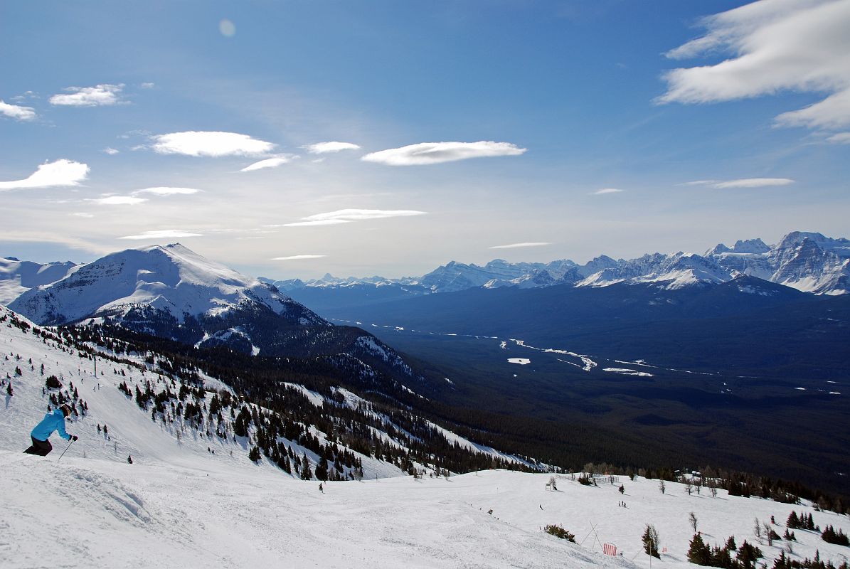 19 Skiing Lake Louise From Top Of The World Chairlift With Lipalian Mountain, Mount Assiniboine, Storm Mountain, Mount Bell, Panorama Peak, Quadra Mountain, Mount Fry and Tower Of Babel